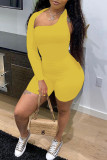 Red Sexy Casual Solid Hollowed Out Asymmetrical Oblique Collar Skinny Romper