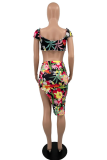 Colour Sexy Print Patchwork Swimwears