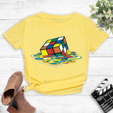 Pink Fashion Casual Print Basic O Neck T-Shirts