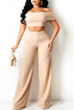 Red Elegant Solid Patchwork Zipper Off the Shoulder Sleeveless Two Pieces