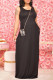 Black Casual Solid Pocket O Neck Vest Dress
