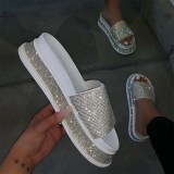 Silver Casual Street Split Joint Opend Out Door Shoes