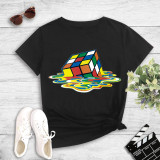 Pink Fashion Casual Print Basic O Neck T-Shirts