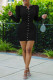 Black Fashion Casual Solid Patchwork V Neck Long Sleeve Dresses