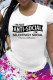 White Fashion Casual Letter Print Basic O Neck T-Shirts