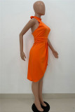 Black Fashion Sexy Solid Backless Half A Turtleneck Sleeveless Dress