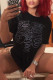 Black Fashion Casual Print Basic O Neck T-Shirts