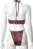 Leopard Print Sexy Print Patchwork Swimwears