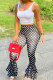 White Fashion Casual Dot Print Vests Pants U Neck Sleeveless Two Pieces