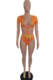 Red Fashion Sexy Hollowed Out Backless Swimwears