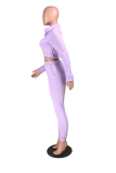 Yellow Sportswear Print Patchwork O Neck Long Sleeve Two Pieces