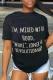 Black Fashion Casual Letter Print Basic O Neck T-Shirts
