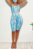 Red Sexy Print Patchwork Spaghetti Strap Skinny Rompers