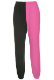 Pink Sportswear Solid Split Joint Loose High Waist Wide Leg Solid Color Bottoms