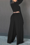 Light Gray Fashion Casual Solid Asymmetrical O Neck Long Sleeve Two Pieces