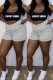 Silver Sexy Casual Letter Print Hollowed Out Spaghetti Strap Sleeveless Two Pieces