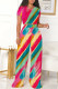 Colour Fashion Casual Print Basic O Neck Short Sleeve Two Pieces