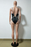 Red Sexy Solid Hollowed Out Swimwears