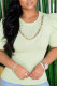 Green Fashion Casual Solid Patchwork O Neck Tops