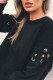 Black Casual Solid Bandage Hollowed Out Patchwork O Neck T-Shirts
