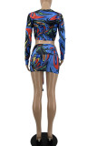 Multicolor Sexy Print Patchwork Swimwears