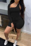 Red Sexy Casual Solid Hollowed Out Asymmetrical Oblique Collar Skinny Romper