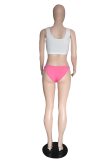 Letter Print Sexy Sweet Print Patchwork Swimwears
