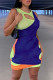 Colour Sexy Solid Hollowed Out Patchwork Asymmetrical O Neck Pencil Skirt Dresses