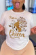 Gold Fashion Casual Print Basic O Neck T-Shirts