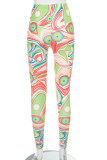 Multicolor Sexy Print Patchwork Skinny High Waist Pencil Full Print Bottoms
