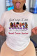 Colour Fashion Casual Print Basic O Neck T-Shirts