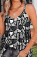 Grey Casual Print Patchwork V Neck Tops