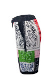 Multicolor Fashion Casual Print Basic Regular High Waist Shorts