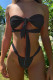 Black Fashion Sexy Solid Hollowed Out Backless Swimwears