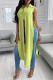 Olive Green Sexy Casual Solid Patchwork Turndown Collar Tops
