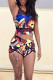 Multi-color Sexy Print Patchwork Swimwears