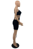 Pink Fashion Sexy Solid Hollowed Out Backless Spaghetti Strap Sleeveless Dress