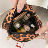 Apricot Fashion Casual Print Leopard Chains Messenger Bag