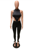 Red Sexy Casual Solid Asymmetrical O Neck Sleeveless Two Pieces