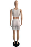 Red Sexy Casual Solid Basic V Neck Sleeveless Two Pieces