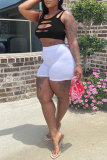 Pink Casual Solid Ripped U Neck Sleeveless Two Pieces