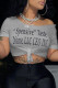 Grey Fashion Casual Letter Print Bandage Oblique Collar T-Shirts
