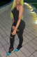 Black Sexy Solid Patchwork Spaghetti Strap Skinny Jumpsuits