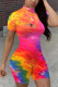 Rose Red Fashion Sexy Tight Short Sleeve Romper