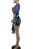 Multicolor Sexy Print Patchwork Swimwears