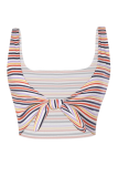 Red Sexy Striped Bandage Spaghetti Strap Tops