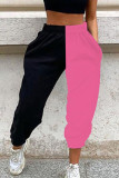 Red Sportswear Solid Split Joint Loose High Waist Wide Leg Solid Color Bottoms