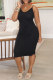 Black Sexy Casual Solid Basic Spaghetti Strap Sleeveless Dress