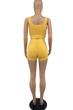 Red Sexy Casual Solid Basic U Neck Sleeveless Two Pieces