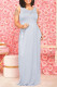 Grey Casual Solid Pocket O Neck Vest Dress